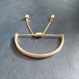 Gold Tone Sparkle Adjustable Fashion Bracelet